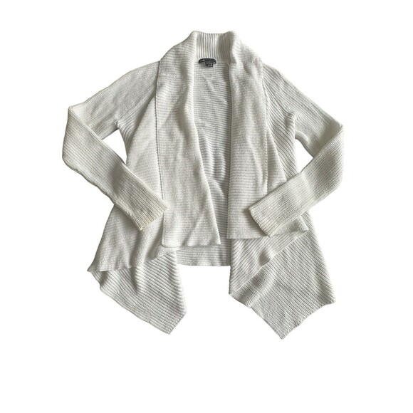 Vince Women's Size Small Weave Knit Shawl Collar Open Cardigan Sweater White M11 - Picture 11 of 11